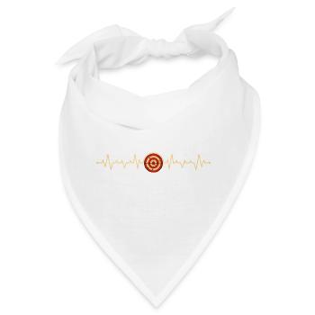 Herzschlag trifft Zielscheibe - Bandana - Weiß - Vorne