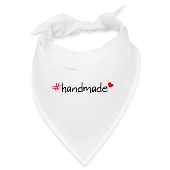 Handmade Hashtag Spruch T-Shirt - Bandana - Weiß - Vorne
