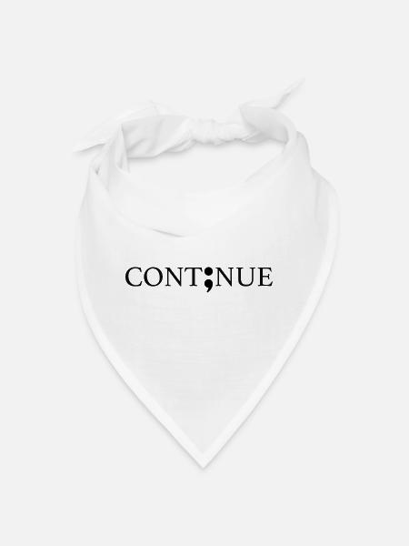 Semi-virgule continue - Bandana - blanc - Devant