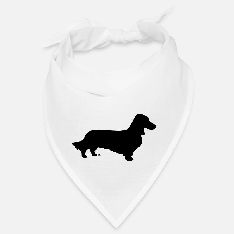 Long-haired dachshund silhouette Bandana