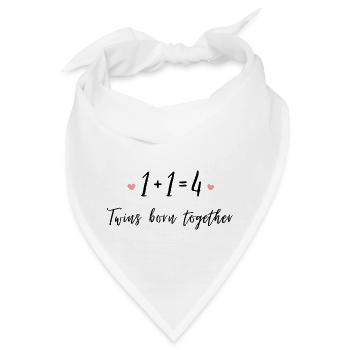 Twins born together - Bandana - Weiß - Vorne