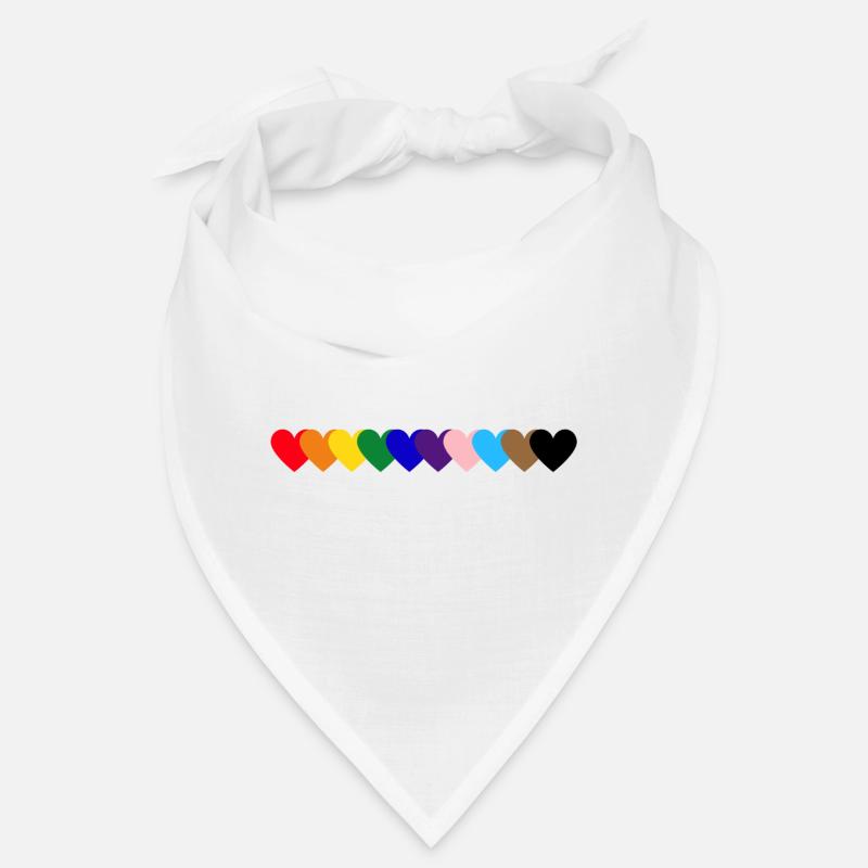 Regenbogen Herzen Pride - Bandana - Weiß