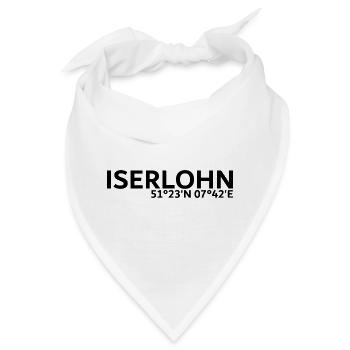 Iserlohn Koordinaten - Bandana - Weiß - Vorne