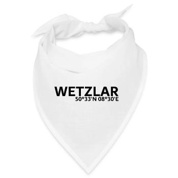 Wetzlar Koordinaten - Bandana - Weiß - Vorne