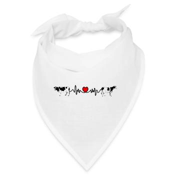Cardio-Herzfrequenz-Kühe - Bandana - Weiß - Vorne