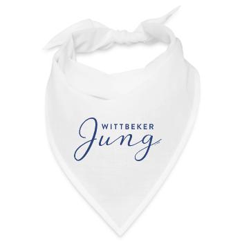 „Wittbeker Jung 2“ dunkelblau - Bandana - Weiß - Vorne