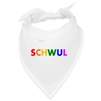 Schwul - Bandana - Weiß - Vorne