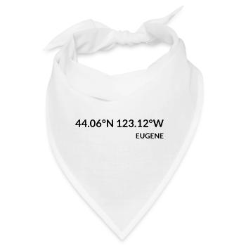 Eugene Oregon USA Koordinaten - Bandana - Weiß - Vorne