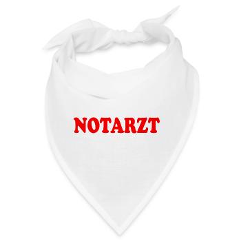 Notarzt - Bandana - Weiß - Vorne
