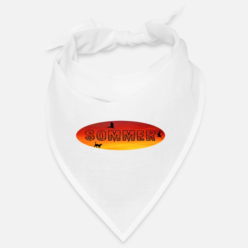 Summer Sunset Cat Crane Bandana
