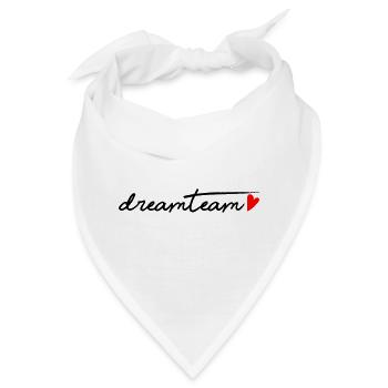 Dreamteam rotem Herz - Bandana - Weiß - Vorne