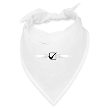 Häkchen Ankreuzen Linie - Bandana - Weiß - Vorne