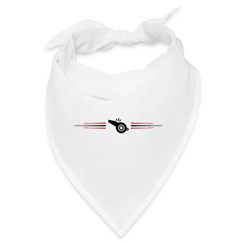 Trillerpfeife Pfeife Linie - Bandana - Weiß - Vorne