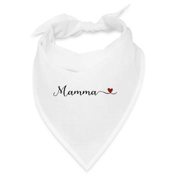 Mamma Herz Schriftzug - Bandana - Weiß - Vorne