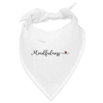 Achtsamkeit süßes Logo mit Herz - Bandana - Weiß - Vorne