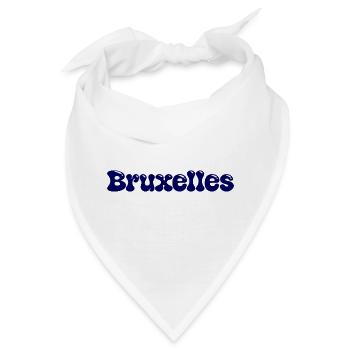 Brussels Retro Groovy Navy Blue - Bandana - Weiß - Vorne