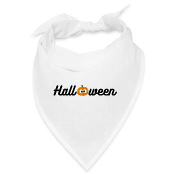Halloween Print, Halloween Shirt, Kürbis Shirt - Bandana - Weiß - Vorne
