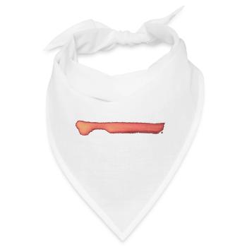 Farbe Tusche Streifen - Bandana - Weiß - Vorne
