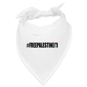 Free palestine - Bandana - Weiß - Vorne