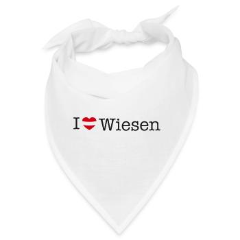 I love Wiesen - Bandana - Weiß - Vorne