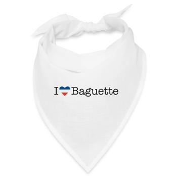 I love Baguette - Bandana - Weiß - Vorne