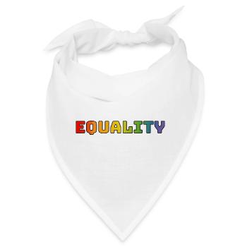 Regenbogen equality 1 - Bandana - Weiß - Vorne