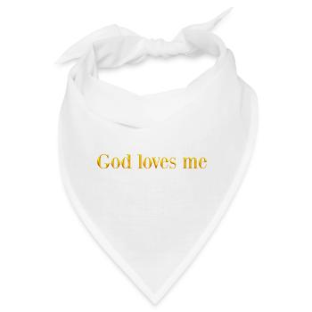 Gott liebt mich - Bandana - Weiß - Vorne