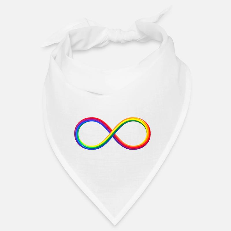 Unendlich Unendlichkeit Symbol Regenbogen LGBT - Bandana - Weiß