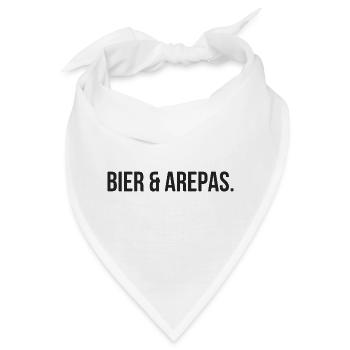 Bier & Arepas: Eine Fusion von Kolumbien & Deutsch - Bandana - Weiß - Vorne