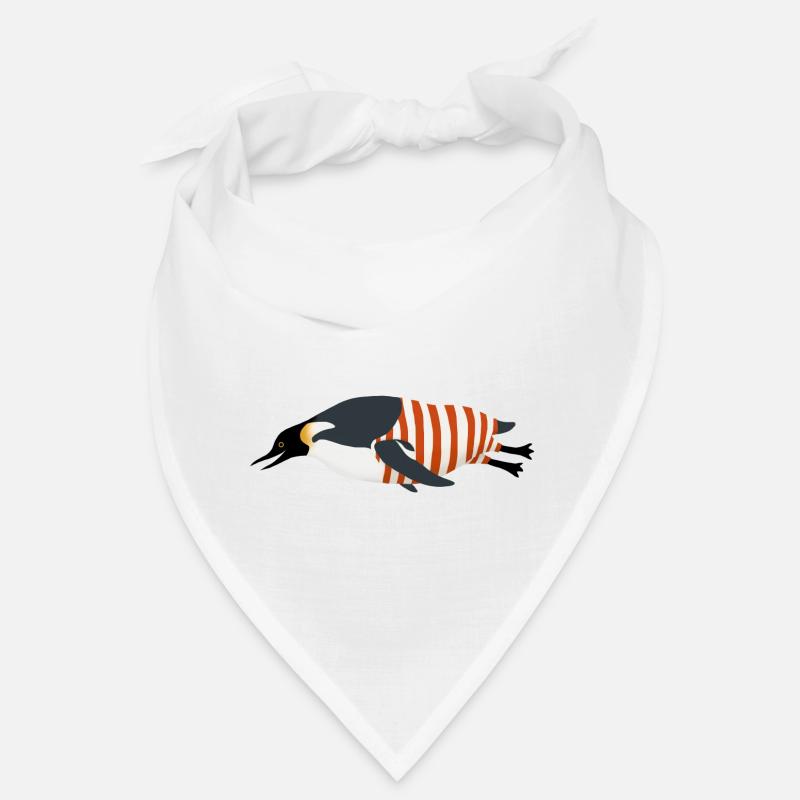 Pinguin im Badeanzug - Bandana - Weiß