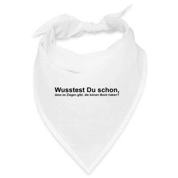 Ziegen die keinen Bock haben - Bandana - Weiß - Vorne