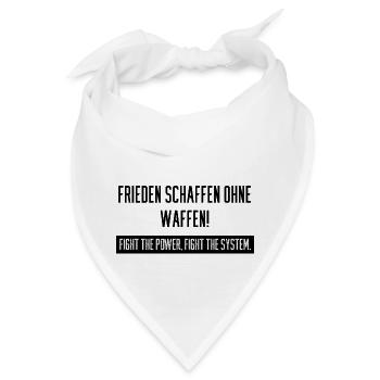 frieden schaffen - Bandana - Weiß - Vorne