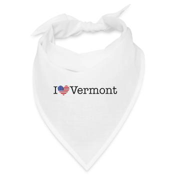 I love Vermont - Bandana - Weiß - Vorne