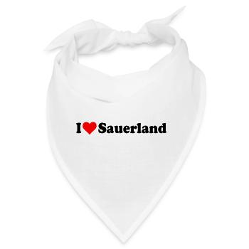 I love Sauerland - Bandana - Weiß - Vorne