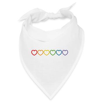 Regenbogenherzchen outline - Bandana - Weiß - Vorne