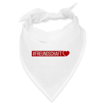 Freundschaft Herz - Bandana - Weiß - Vorne