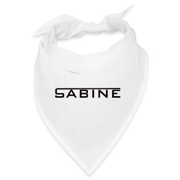 Sabine - Name Schriftzug Design - Bandana - Weiß - Vorne