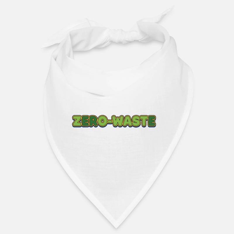 Zéro déchet rétro vert jaune design Bandana