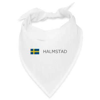 Sweden Flag - Halmstad - Sverige - Schweden - Bandana - Weiß - Vorne