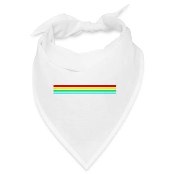 Retro Neonfarbige Friendly Raider - Bandana - Weiß - Vorne