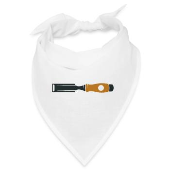 Stechbeitel Werkzeug Icon - Bandana - Weiß - Vorne
