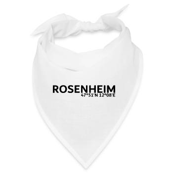 Rosenheim Koordinaten - Bandana - Weiß - Vorne
