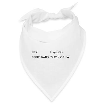 League City Texas USA Koordinaten - Bandana - Weiß - Vorne
