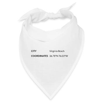 Virginia Beach Virginia USA Koordinaten - Bandana - Weiß - Vorne