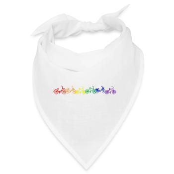 Das Leben ist bunt. - Bandana - Weiß - Vorne