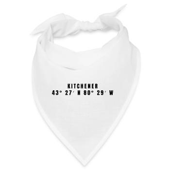 Kitchener Kanada Koordinaten - Bandana - Weiß - Vorne
