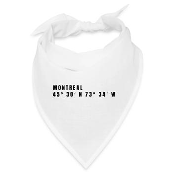 Montreal Kanada Koordinaten - Bandana - Weiß - Vorne