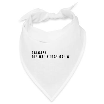 Calgary Kanada Koordinaten - Bandana - Weiß - Vorne