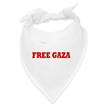 Free gaza - Bandana - Weiß - Vorne