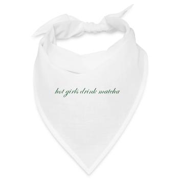 hot girls drink matcha - Bandana - Weiß - Vorne